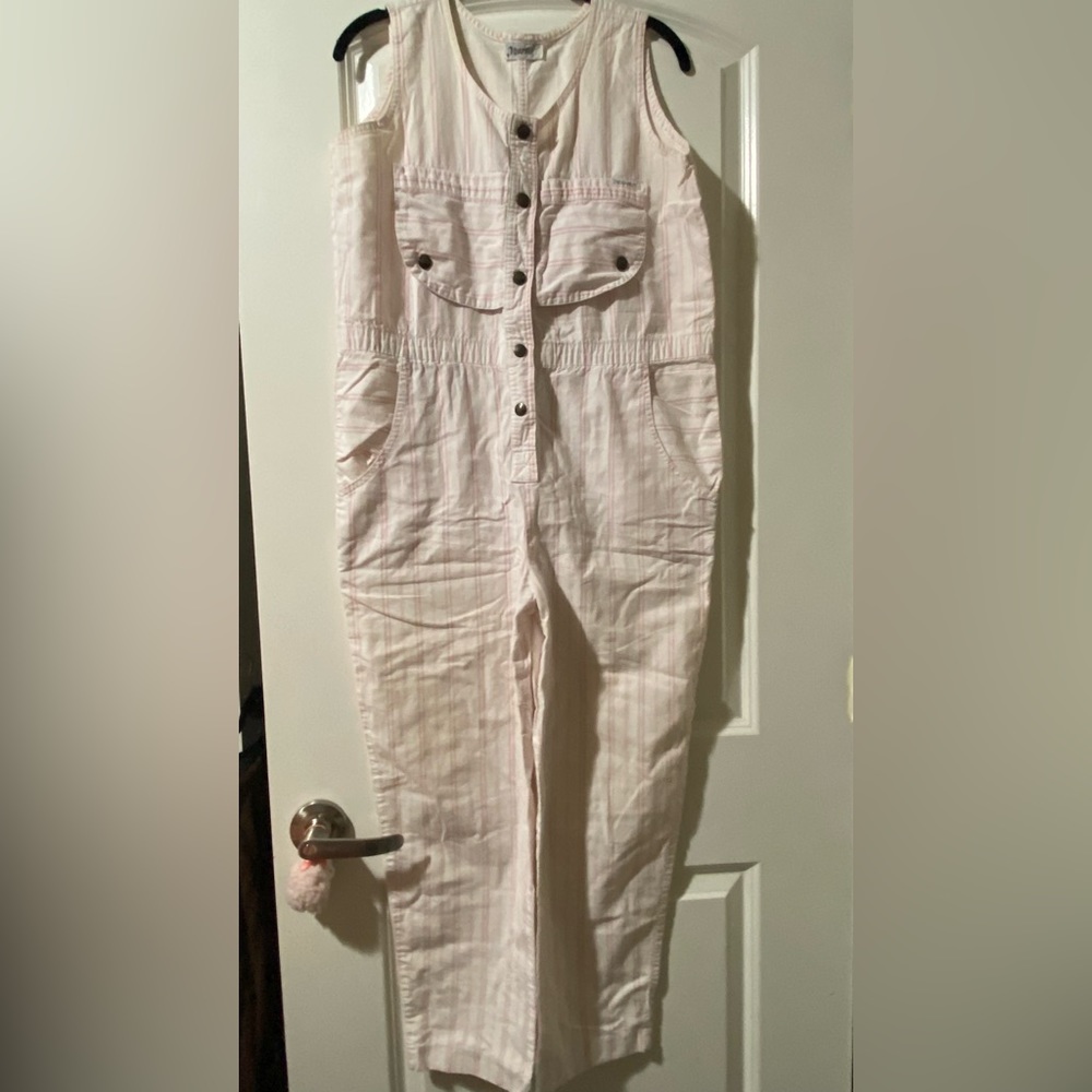 striped overalls